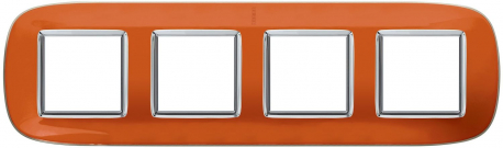 Axolute Накладки декоративные в форме эллипса прозрачные/апельсиновая карамель на 2+2+2+2 модуля