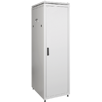 Шкаф сетевой 19дюйм ITK LINEA N 47U 600х600 мм металлическая передняя дверь серый