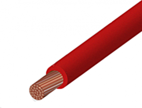 Провод силовой ПуГВ 1х0.5 красный ТРТС многопроволочный