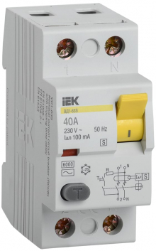 Выключатель дифференциального тока (УЗО) 2п 40А 100мА ВД1-63 АС