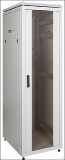 Шкаф сетевой 19дюйм ITK LINEA N 18U 600х800 мм стеклянная передняя дверь, задняя металлическая серый