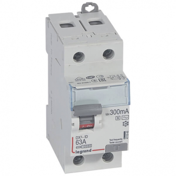 Выключатель дифференциального тока (УЗО) DX3 2П 63А 300мА-АC-S