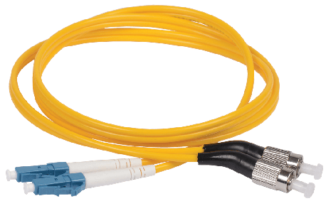 Шнур оптический коммутационный переходной (патч-корд) для одномодового кабеля (SM) 9/125 (OS2) FC/UPC-LC/UPC двойного исполнения (Duplex) LSZH 2м