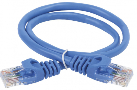 Патч-корд ITK UTP (коммутационный шнур) категория 5е (1м) синий