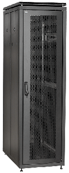Шкаф сетевой 19дюйм ITK LINEA N 42U 600х600 мм перфорированная передняя дверь черный