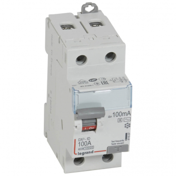 Выключатель дифференциального тока (УЗО) DX3 2П 100А 100мА-АC-S