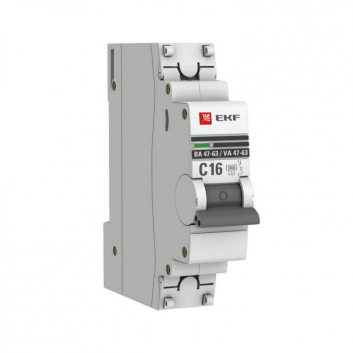 Выключатель автоматический однополюсный 6А С ВА47-63 6кА PROxima