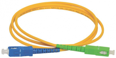 Шнур оптический коммутационный переходной (патч-корд) для одномодового кабеля (SM) 9/125 (OS2) SC/UPC-SC/APC одинарного исполнения (Simplex) LSZH 1м