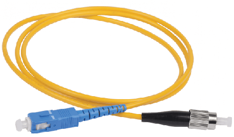 Шнур оптический коммутационный переходной (патч-корд) для одномодового кабеля (SM) 9/125 (OS2) SC/UPC-ST/UPC одинарного исполнения (Simplex) LSZH 1м
