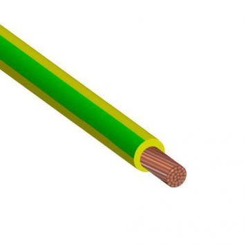 Провод силовой ПуГВ 1х1.5 желто-зеленый многопроволочный