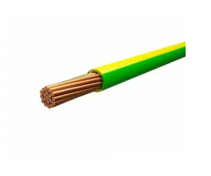Провод силовой ПуГВ 1х10 желто-зеленый многопроволочный