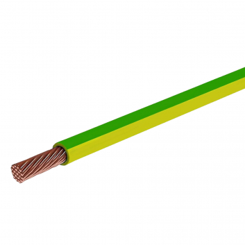 Провод силовой ПуГВ 1х1.5 желто-зеленый ТРТС многопроволочный 501413
