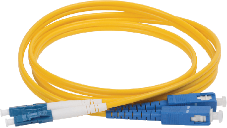 Шнур оптический коммутационный переходной (патч-корд) для одномодового кабеля (SM) 9/125 (OS2) LC/UPC-SC/UPC двойного исполнения (Duplex) LSZH 2м