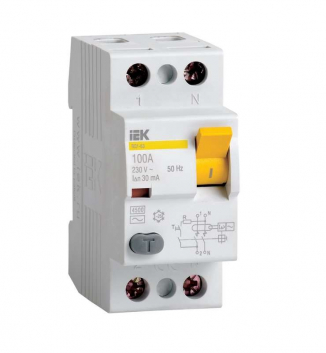 Выключатель дифференциального тока (УЗО) ВД1-63 2Р 50А 30мА А