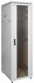 Шкаф сетевой 19дюйм ITK LINEA N 42U 600х600 мм стеклянная передняя дверь, задняя металлическая серый