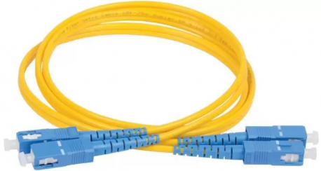 Шнур оптический коммутационный соединительный (патч-корд) для одномодового кабеля (SM) 9/125 (OS2) SC/UPC-SC/UPC двойного исполнения (Duplex) LSZH 2м