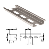 DIN-рейка 200см OMEGA 3F с отверстиями