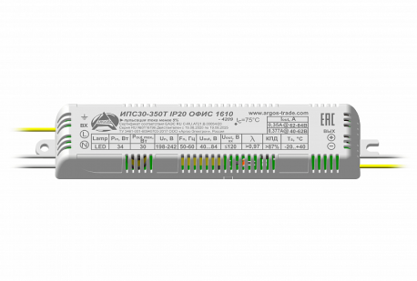 Драйвер светодиодный ИПС30-350Т IP20 ЭКО 1610