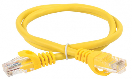 Патч-корд ITK категория 5е UTP 0.5м PVC желтый