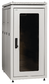 Шкаф сетевой 19дюйм LINEA N 38U 600х1000 мм стекл передняя дверь серый