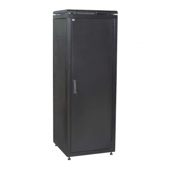 Шкаф сетевой 19дюйм ITK LINEA N 28U 600х800 мм металлическая передняя дверь черный