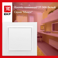 Кнопка нажимная СП 10А белый