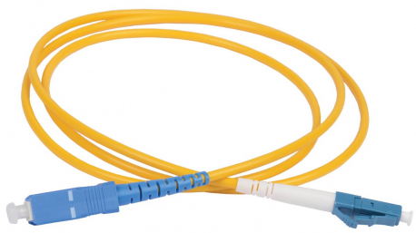 Шнур оптический коммутационный переходной (патч-корд) для одномодового кабеля (SM) 9/125 (OS2) LC/UPC-SC/UPC одинарного исполнения (Simplex) LSZH 1м