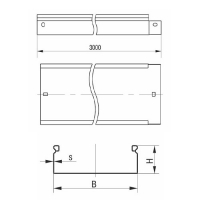 Лоток неперфорированный 150х100х3000