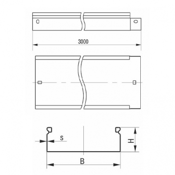 Лоток неперфорированный 150х100х3000