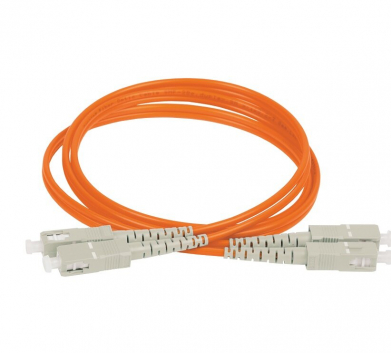 Шнур оптический коммутационный соединительный (патч-корд) для многомодового кабеля (MM) 50/125 (OM2) SC/UPC-SC/UPC двойного исполнения (Duplex) LSZH 2м