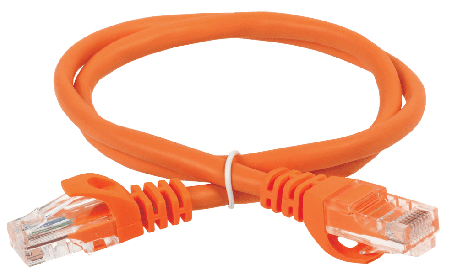 Патч-корд ITK категория 5е UTP 1 метр PVC оранжевый
