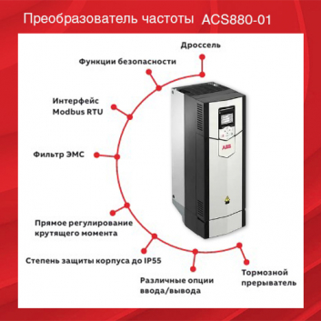 Преобразователь частоты                           ACS880-01-025A-3+N5050+N8015