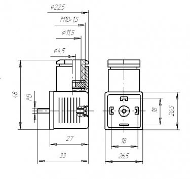 Разъем для ПЭ-35/СЭ-11-19/