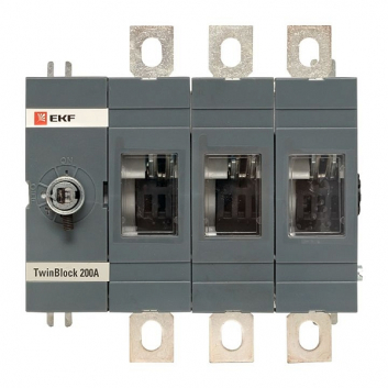 Рубильник 200A 3P реверсивный без рукоятки управления TwinBlock EKF