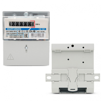 Счетчик электроэнергии CE101 R5.1 145 M6  однофазный однотарифный, 5(60), кл.точ. 1.0, D+Щ, ЭМОУ