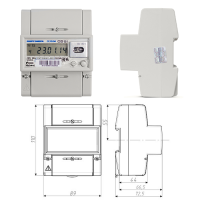 Счетчик электроэнергии CE102M R5 148-A однофазный многотарифный 10(100) класс точности 1.0 D ЖКИ RS485