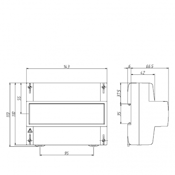 Счетчик электроэнергии CE300 R31 043-J  трехфазный однотарифный, 5(10), кл.точ. 0.5s, D, ЖКИ, оптопорт