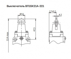 Выключатель путевой ВП15К21А-221-54У2.3-КЭАЗ